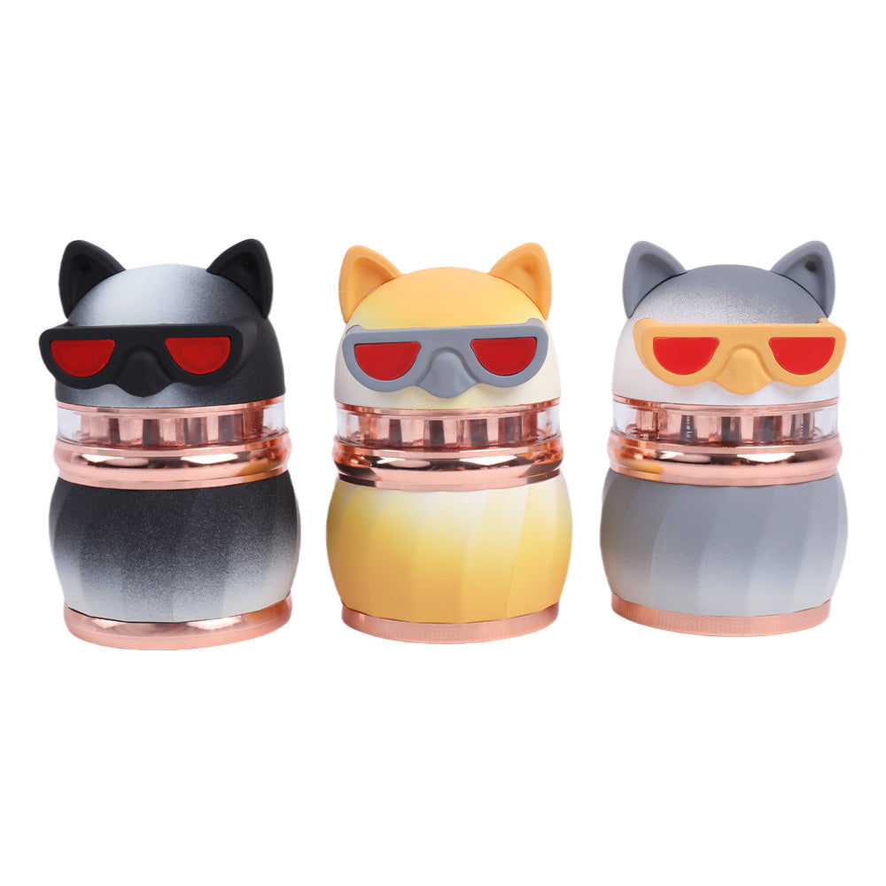 Zinc Alloy Herb Grinder Red Eye Dog Cute Bear Design
