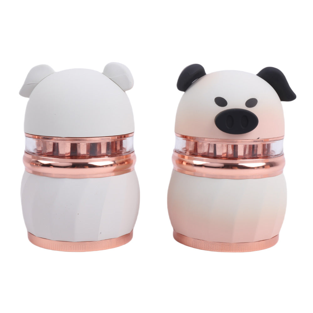 Colorful Rhinoceros and Piggy Smoking Herb Grinder-4 Layes
