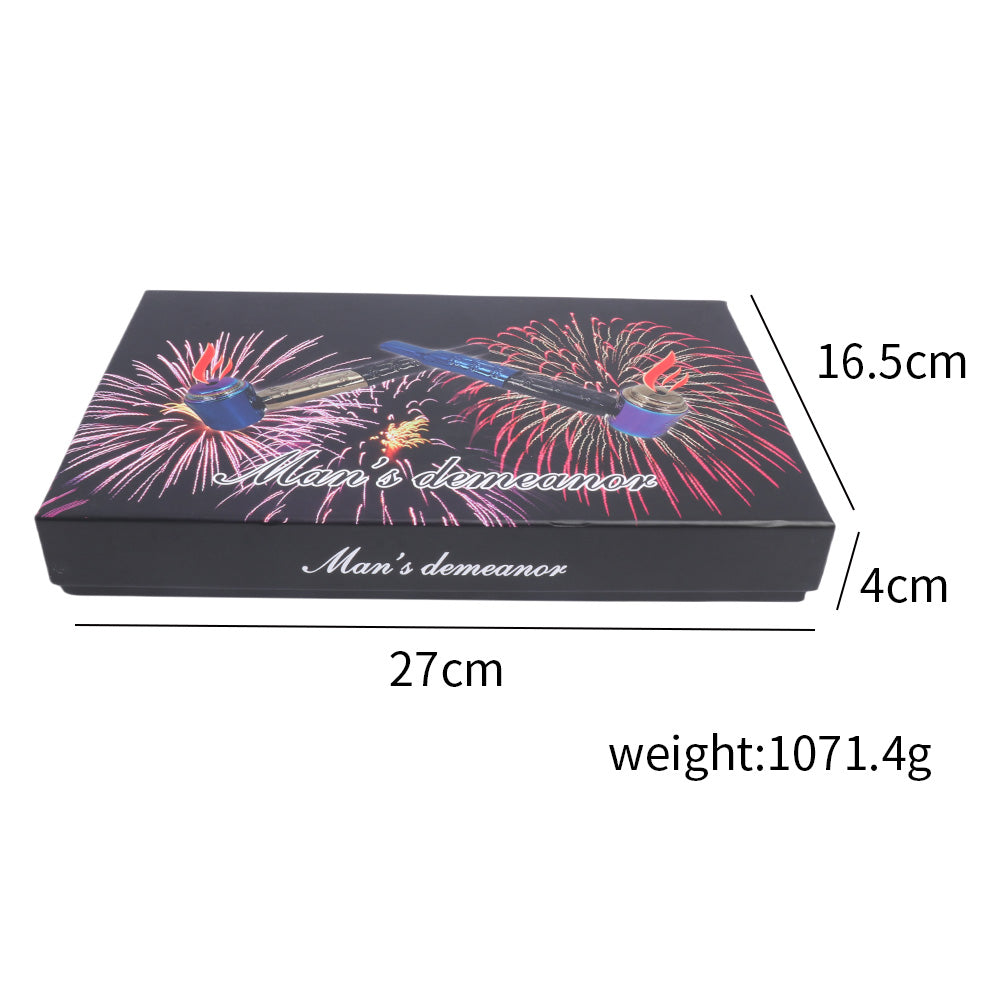 Multi Colors Metal Hand Pipes with Curved Bamboo Leaves-10pcs/Box