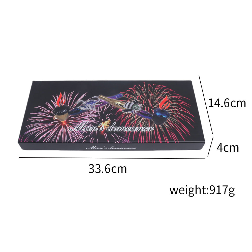 Metal Hand Pipe with Diamond Animal on Tube-10pcs/Gift Box