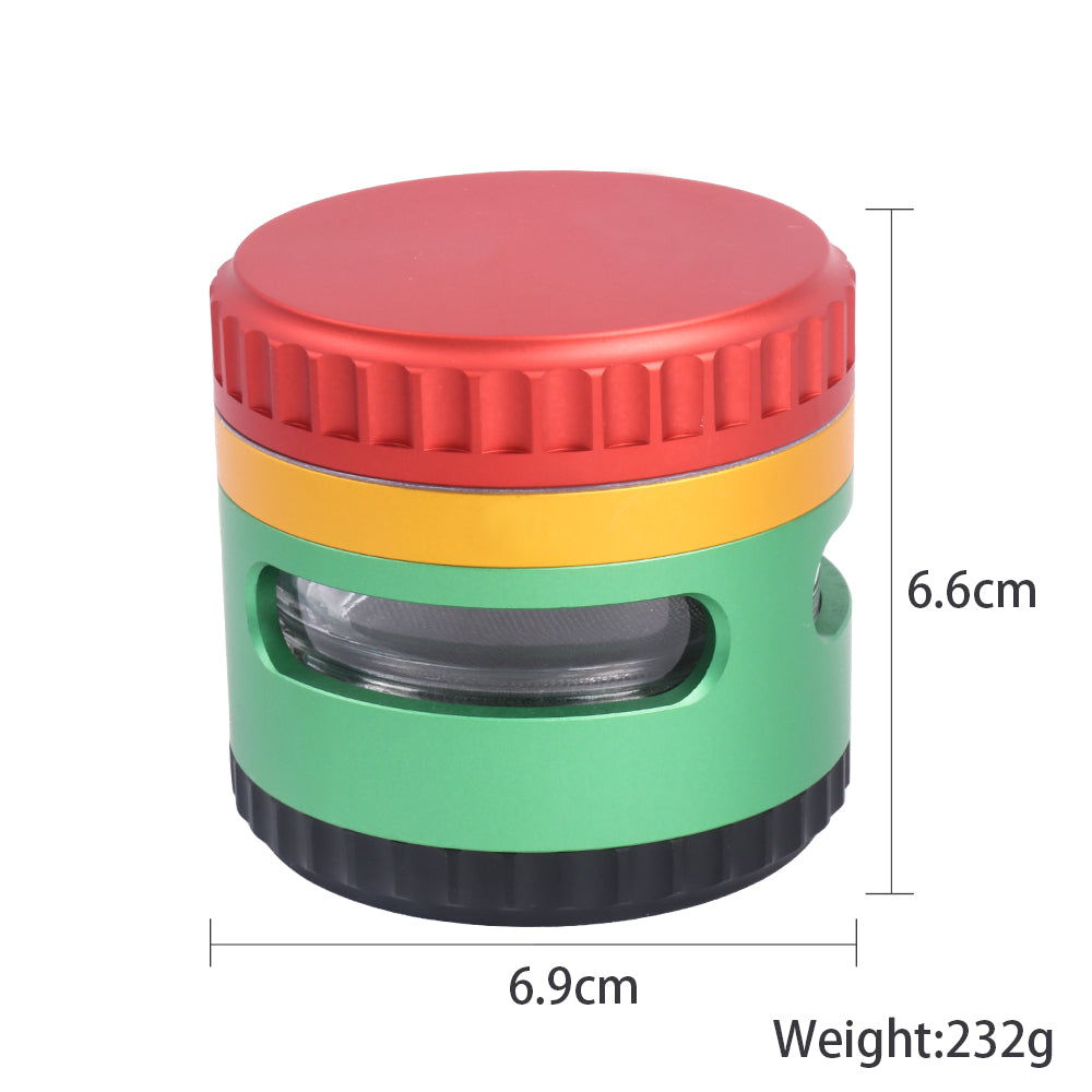 Metal Herb Grinder-4 Layers with Observation Window