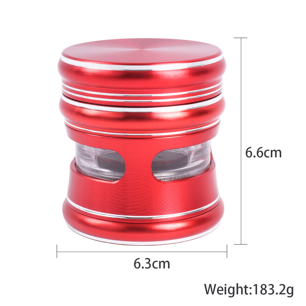 Aluminium Alloy Dry Herb Grinder with Window