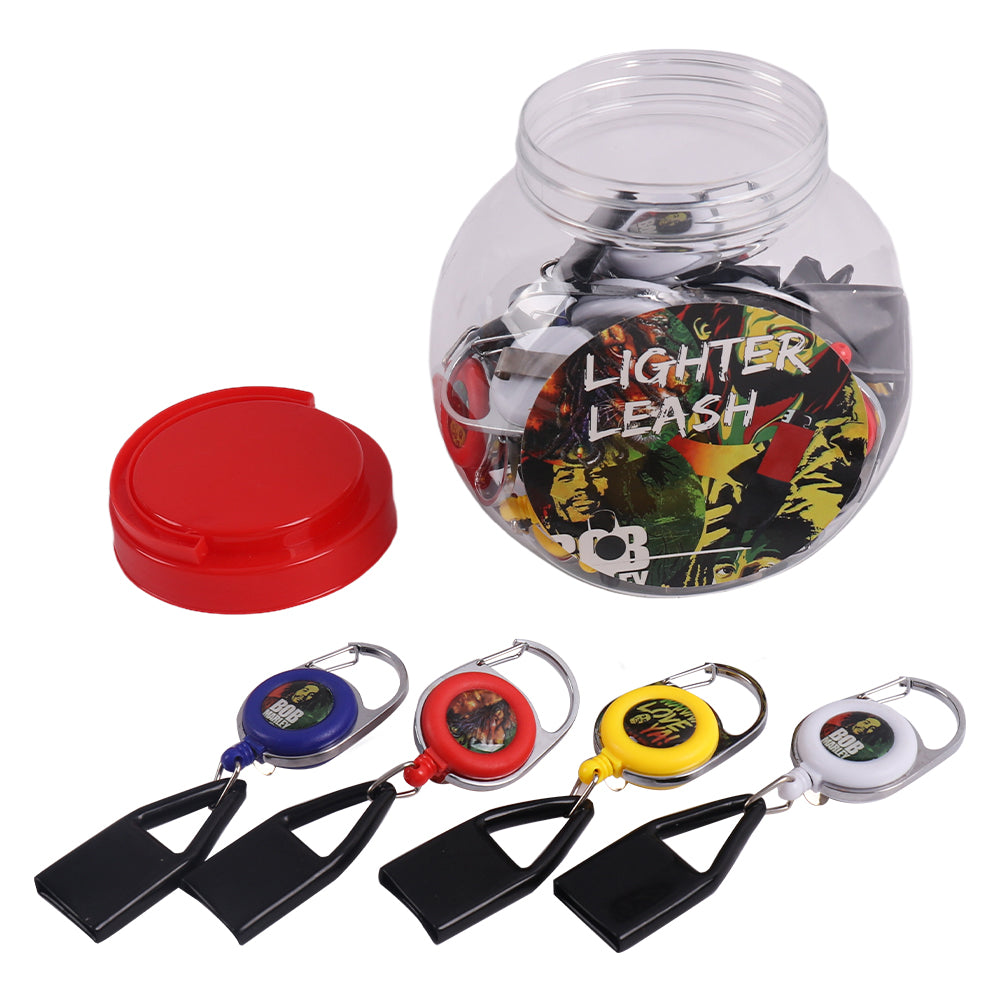 Lighter Leash Retractable Lighter Clip Keychain Assorted Colors