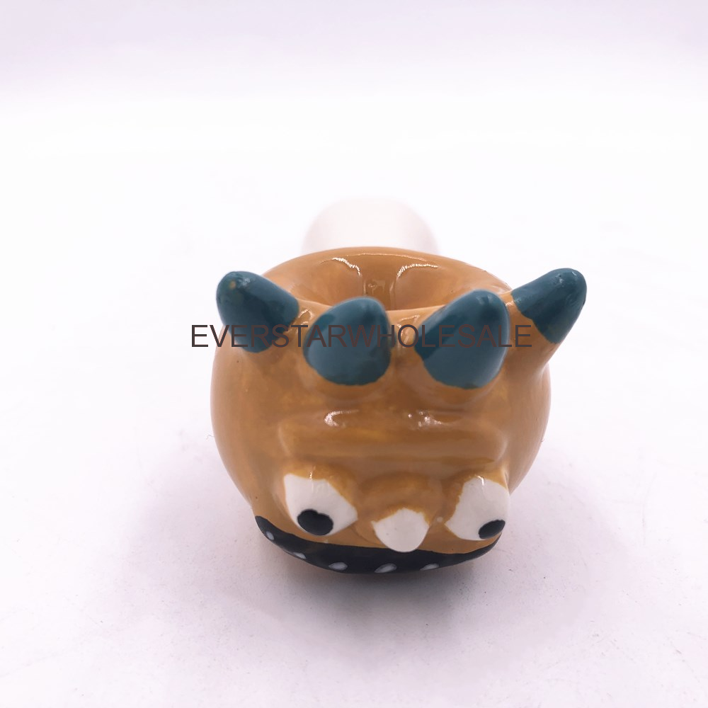 4.75" Cartoon Head Ceramic Hand Pipe