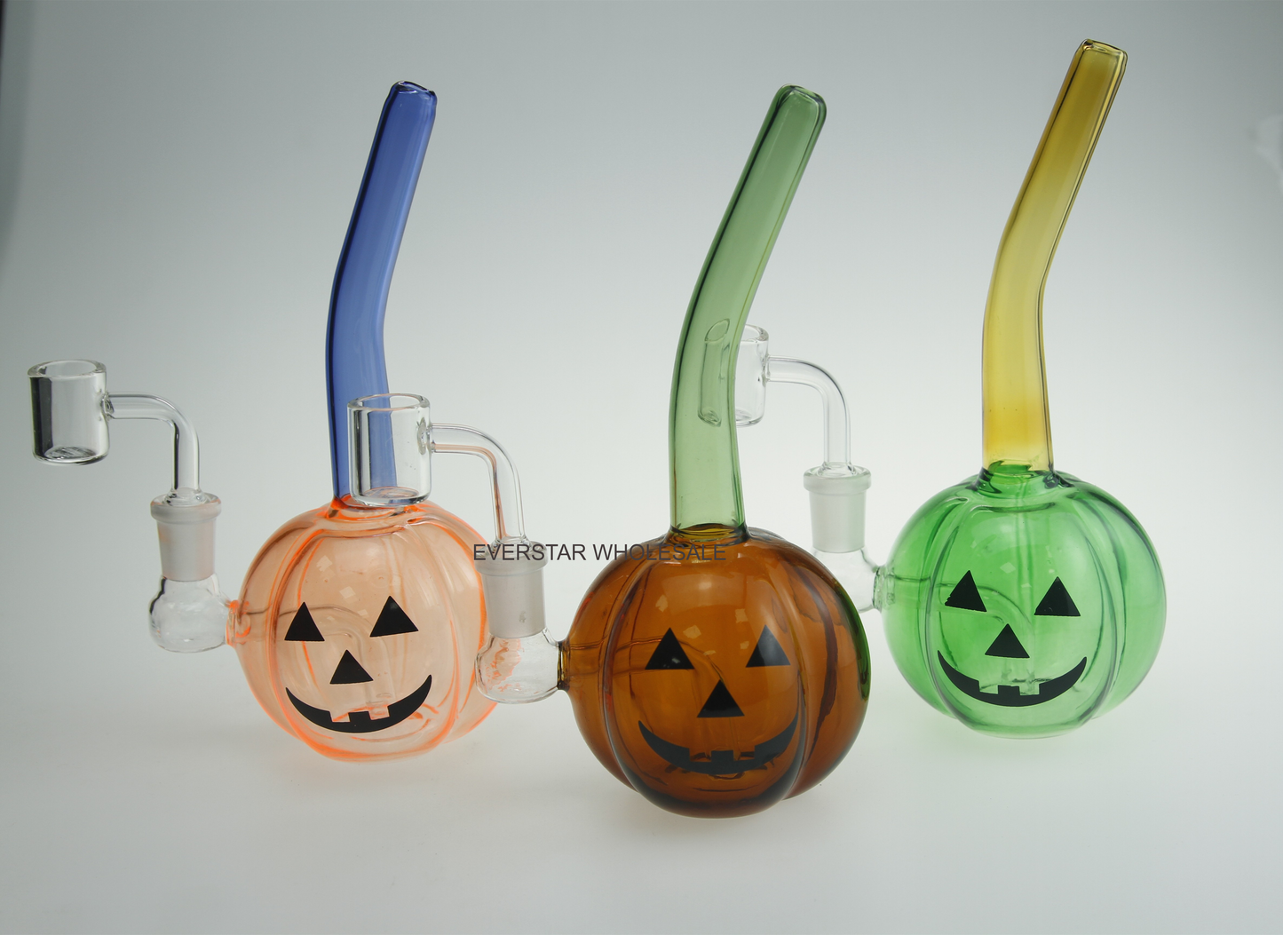 7.5β Halloween Pumpkin Face Glass Dab Rig