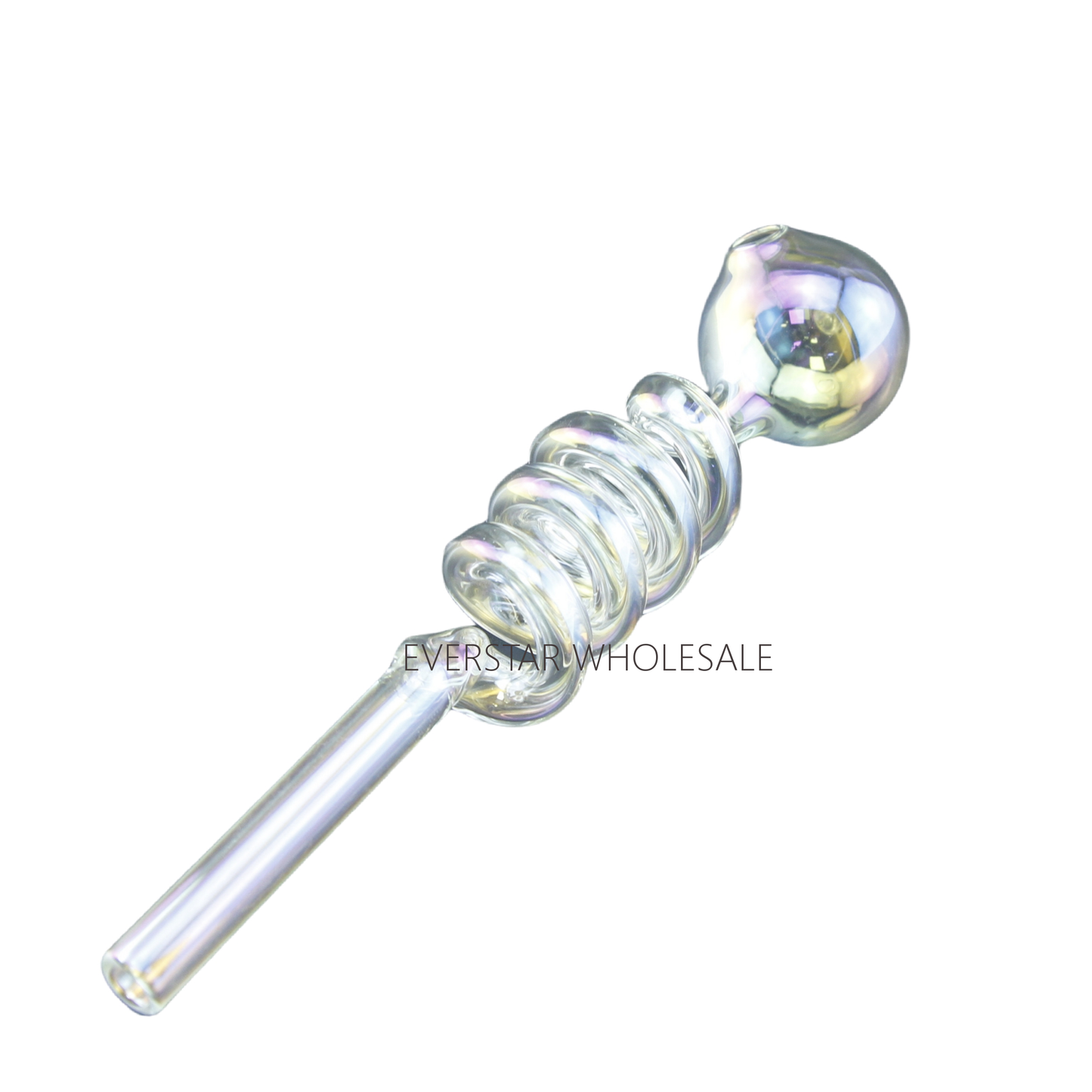 4PCS Spiral Glass Oil Burner Pipe Iridescent Colors
