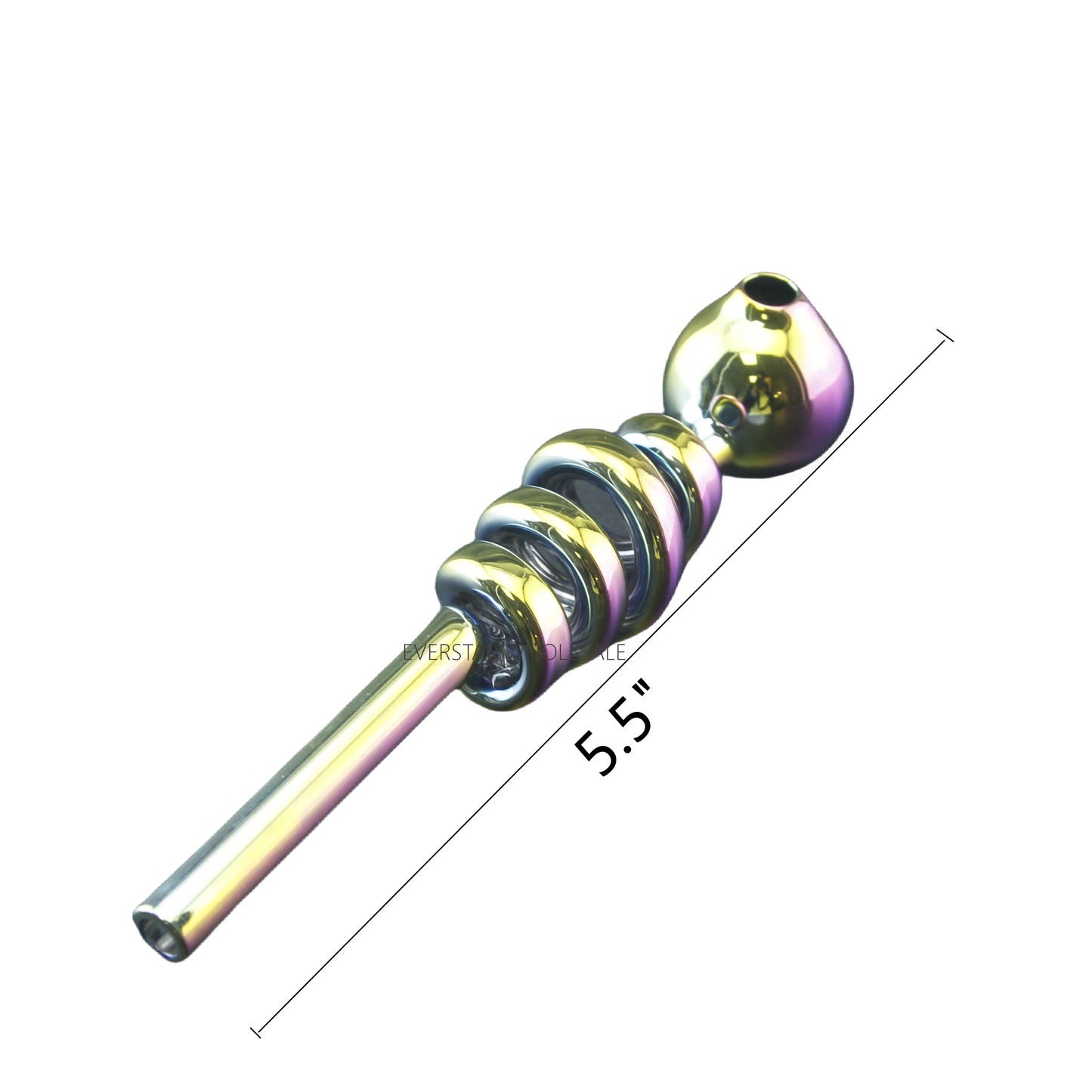 4PCS Spiral Glass Oil Burner Pipe Iridescent Colors