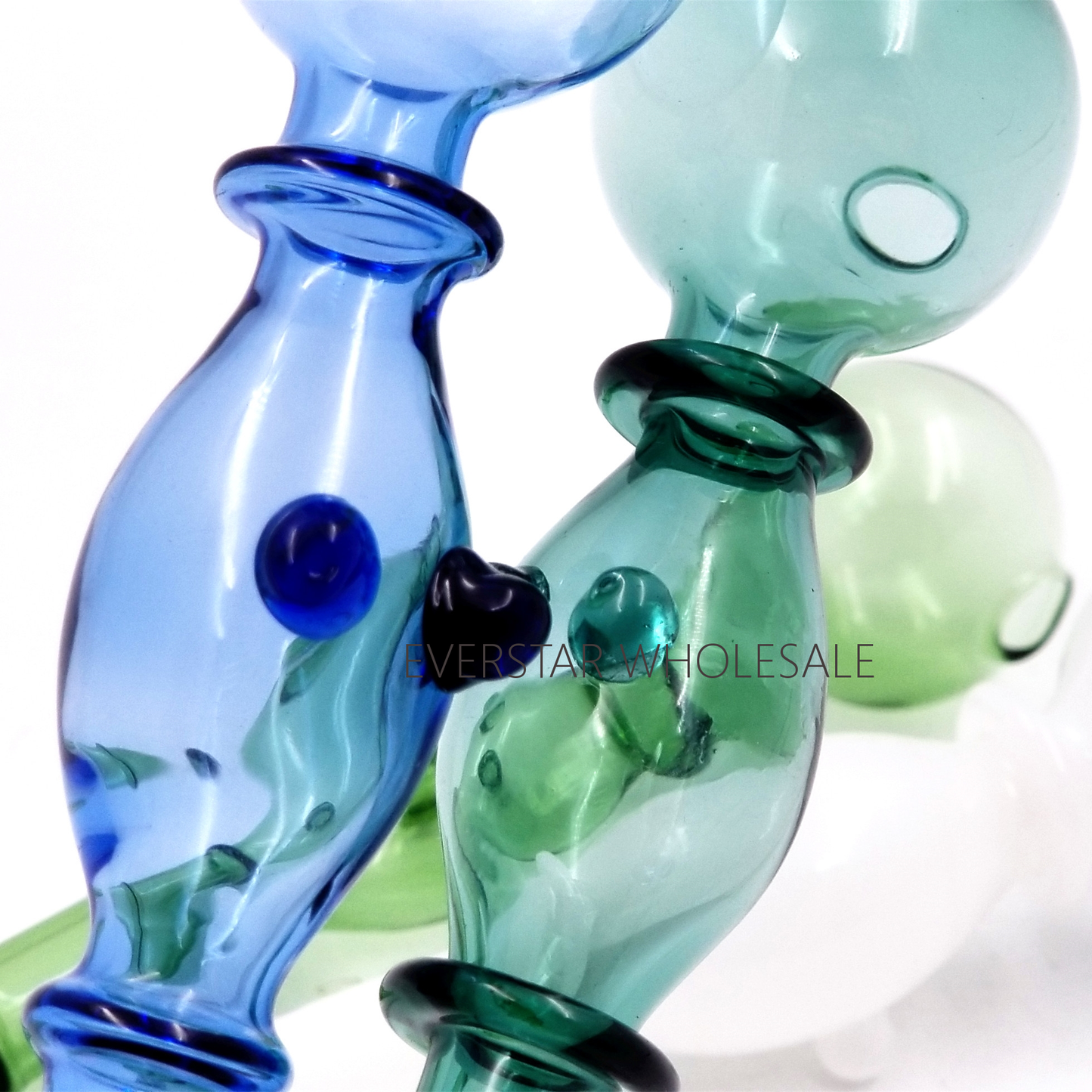 4PCS Glass Oil Burner Pipe with Rings and Balance