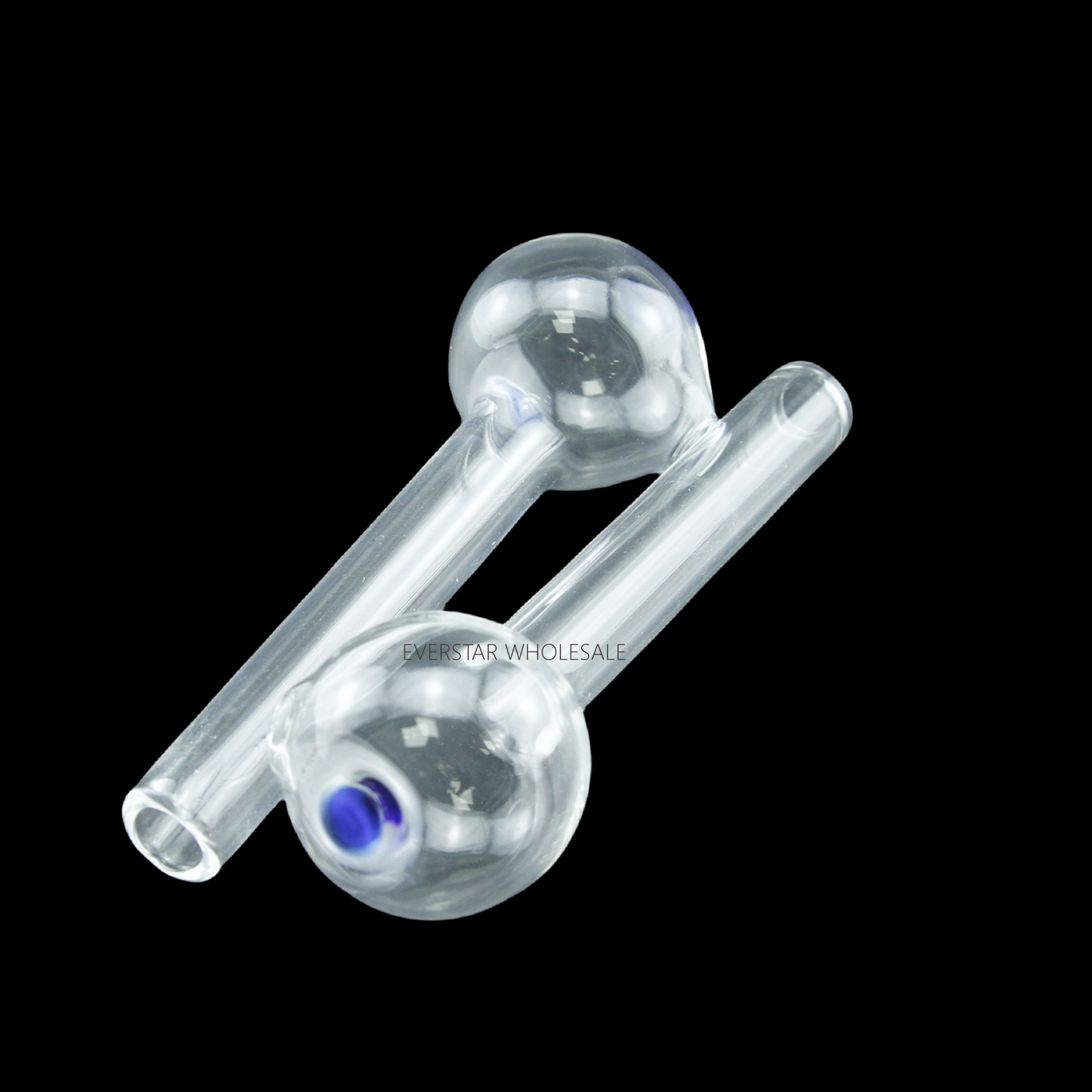 4 inch Blue Dot Glass Oil Burner Pipe-PACK OF 4