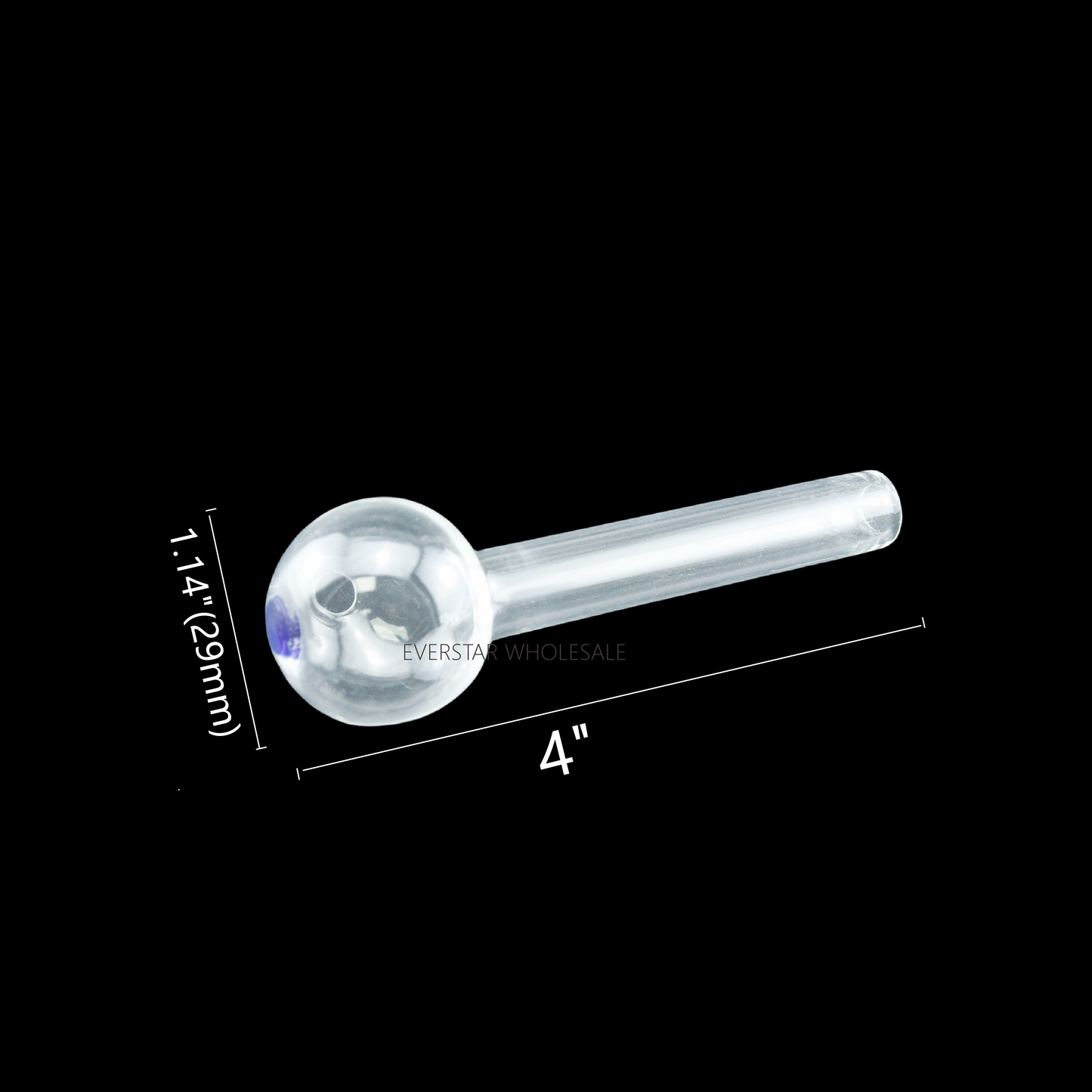 4 inch Blue Dot Glass Oil Burner Pipe-PACK OF 4