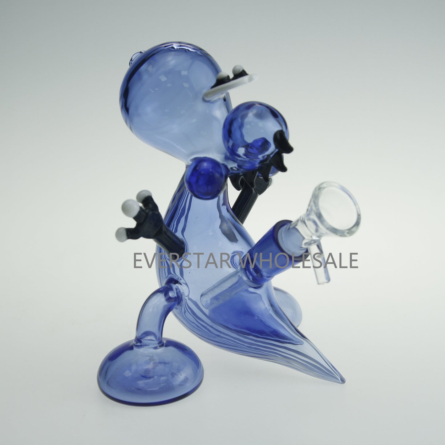 6" Blue Baby Dinosaur Glass Water Pipe Bong