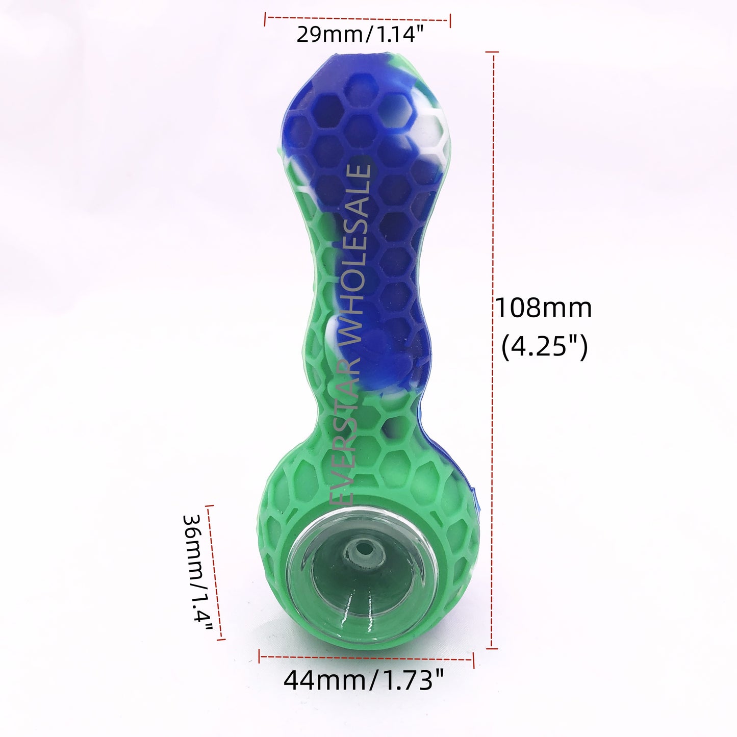 4.25 inch Honeycomb Silicone Hand Pipe 1PC Color Randomly