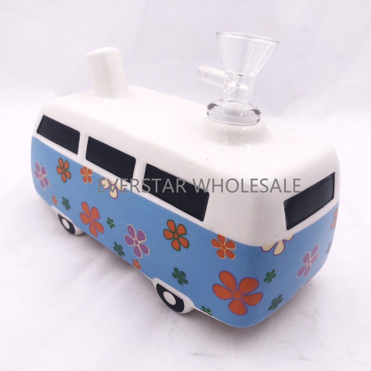 3 inch Tall Vintage Hippie Bus Ceramic Water Pipe