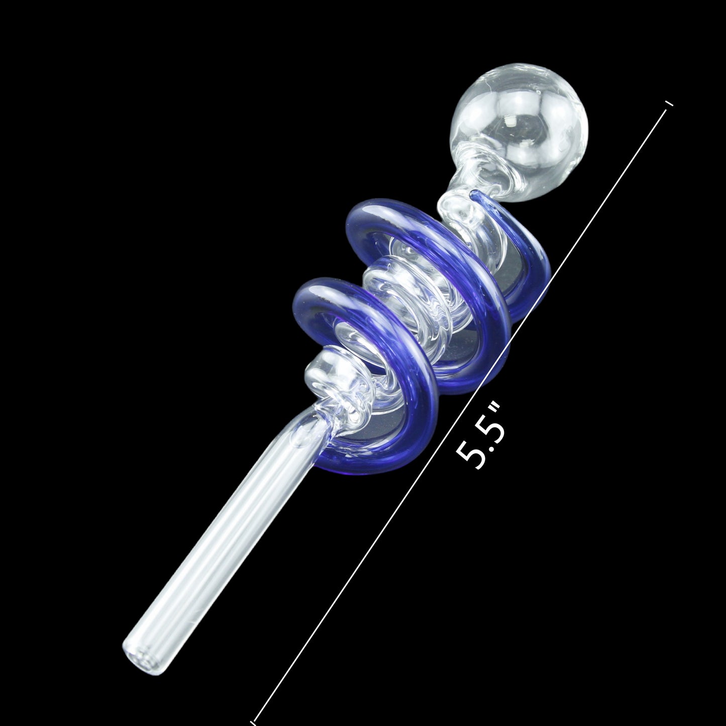 Double Spiral Colored Glass Oil Burner Pipe-Pack of 2