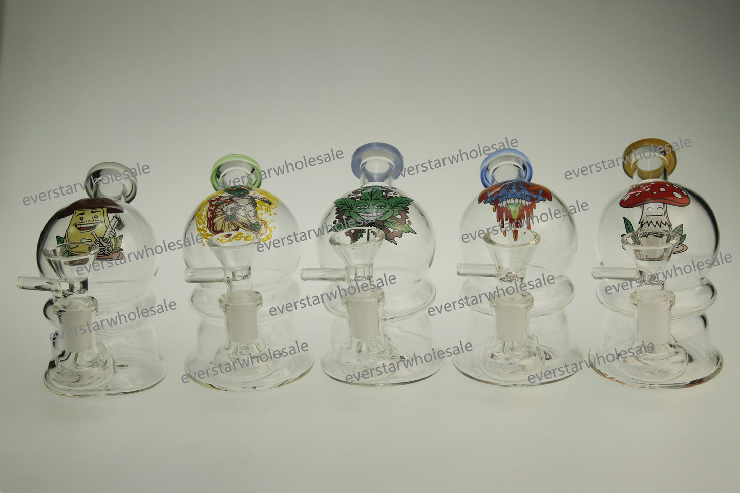 4.5" Glass Wat er Pipe with Sticker