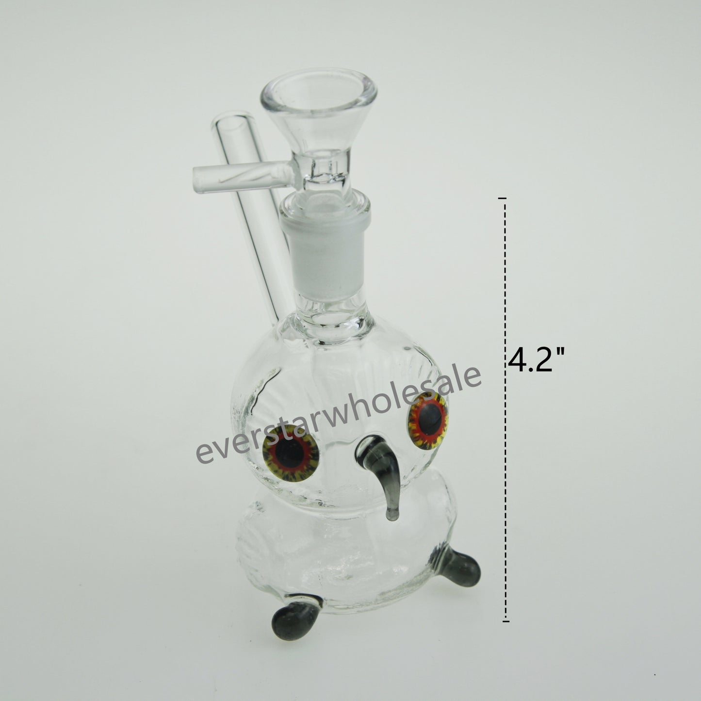 4.2 Inch Tall Small Owl Glass Water Pipe 14mm Female Joint
