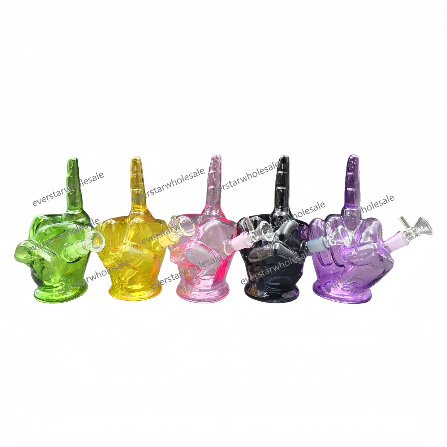 6 Inch Small Middle Finger Glass Water Pipe-Random Color Comes