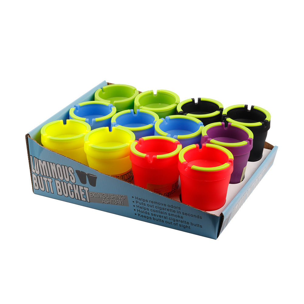 Luminous Glow in Dark Cigarette Butt Bucket Car Ashtrays