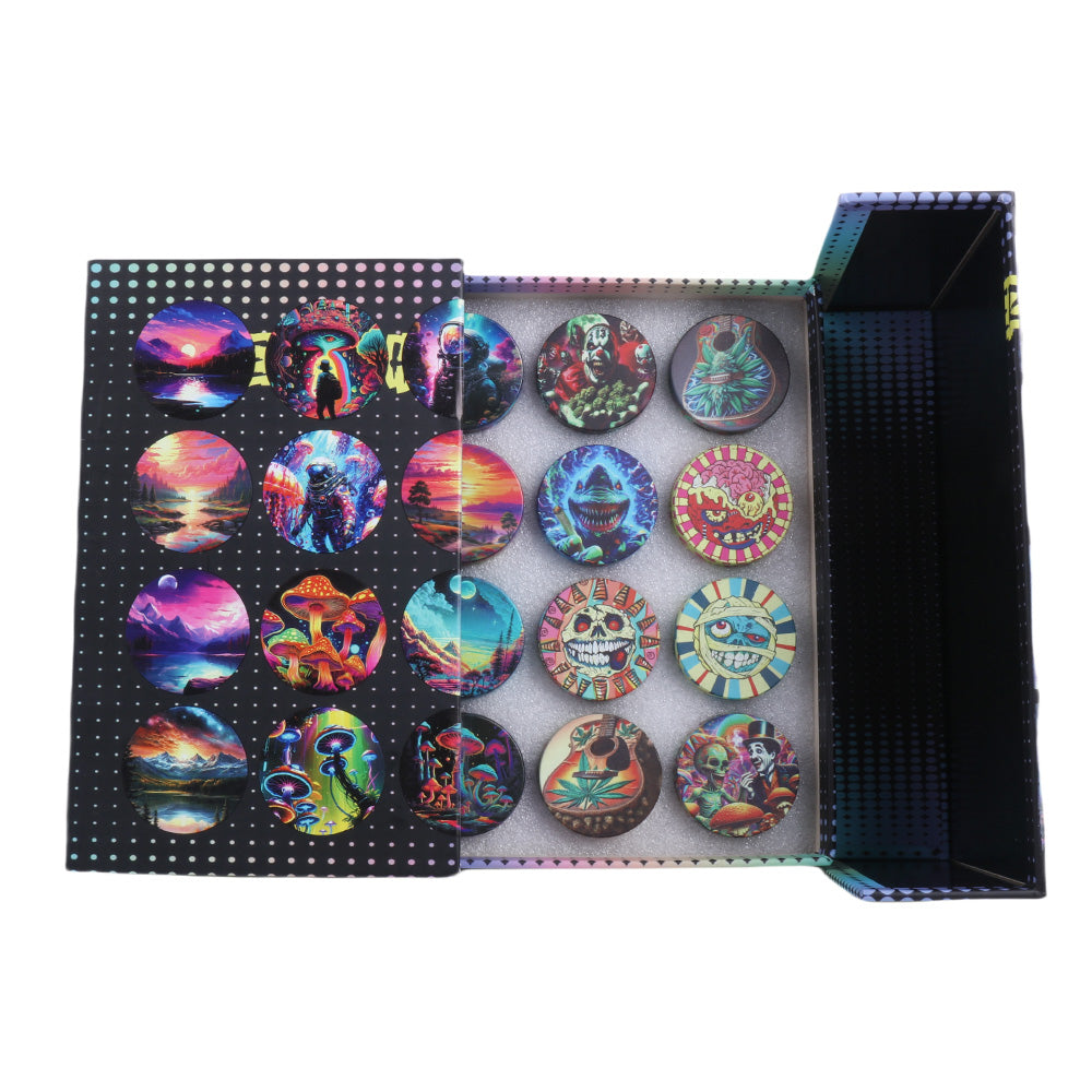 50mm 4 Layers Gift Set Herb Grinder Zinc Alloy Tobacco Grinder-20 PCS PACK