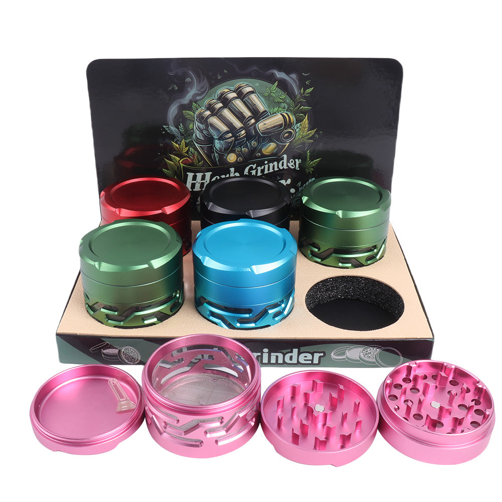 Aluminum Alloy Metal Herb Grinder with Window