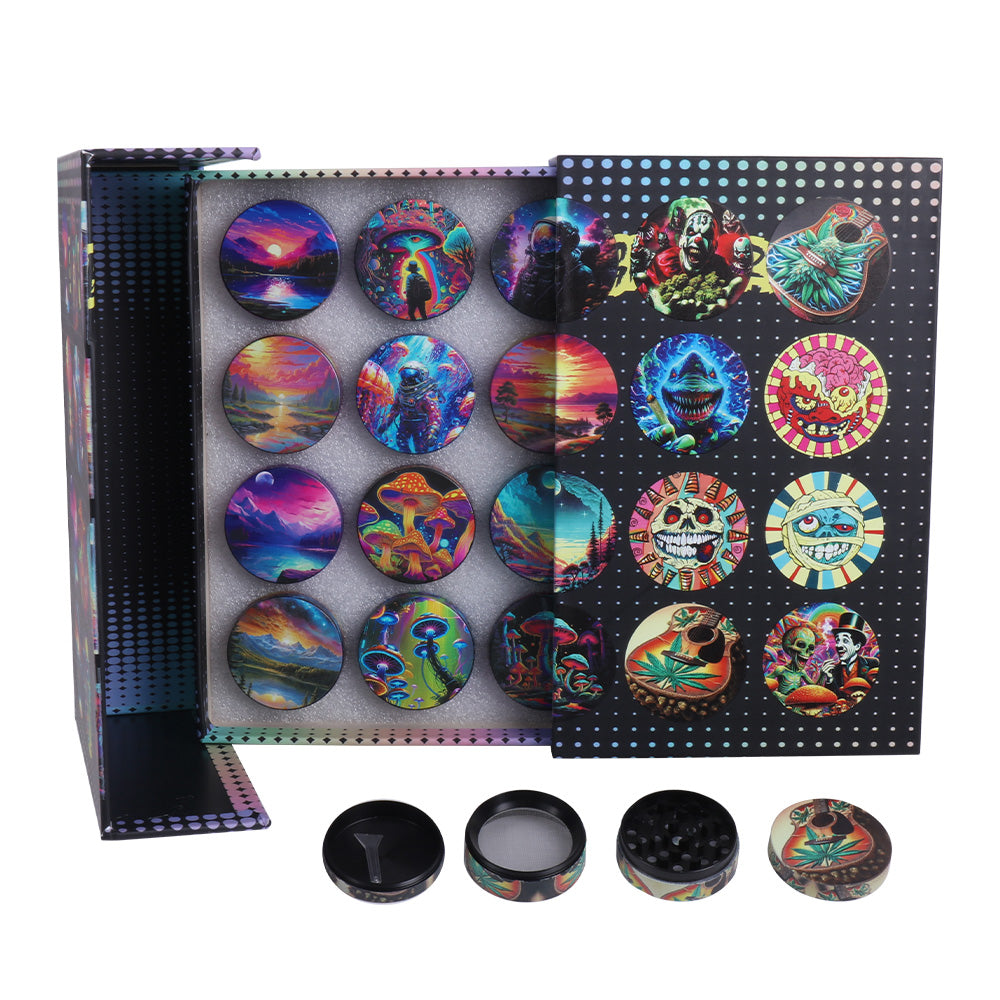 50mm 4 Layers Gift Set Herb Grinder Zinc Alloy Tobacco Grinder-20 PCS PACK