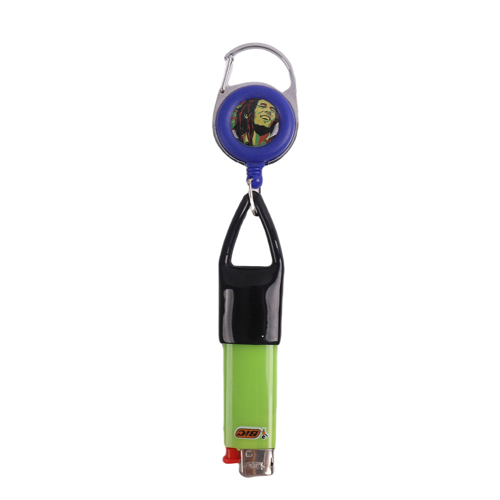 Lighter Leash Retractable Lighter Clip Keychain Assorted Colors