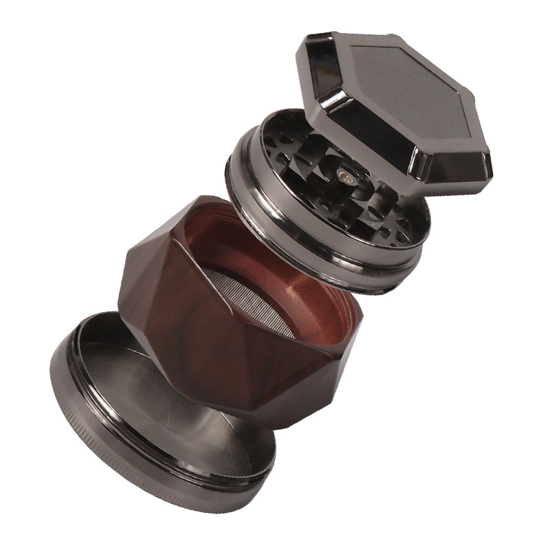 Diamond Cutting Shape Zinc Alloy Herb Grinder-Color Randomly