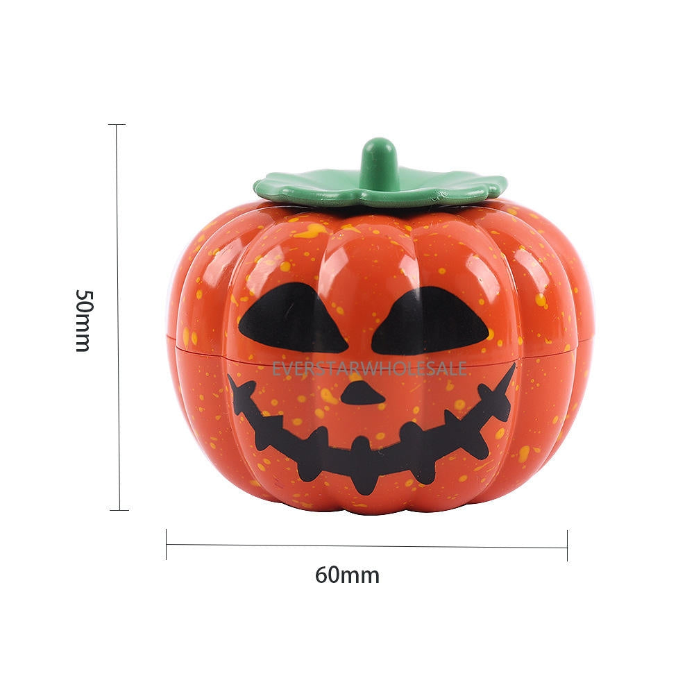 Herb Grinder 3 Layers 60mm Zinc Alloy Halloween Pumpkin Shape