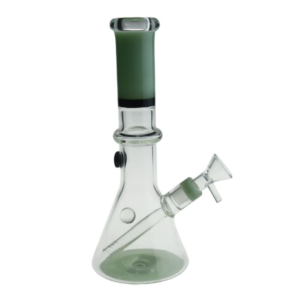 8.7 Inch Tall Colored Beaker Water Pipe with Fixed Downstem