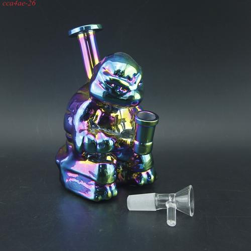 1pc 5.4" Electroplated TMNT Glass Bong and Water Pipe
