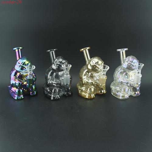 1pc 5.4" Electroplated TMNT Glass Bong and Water Pipe