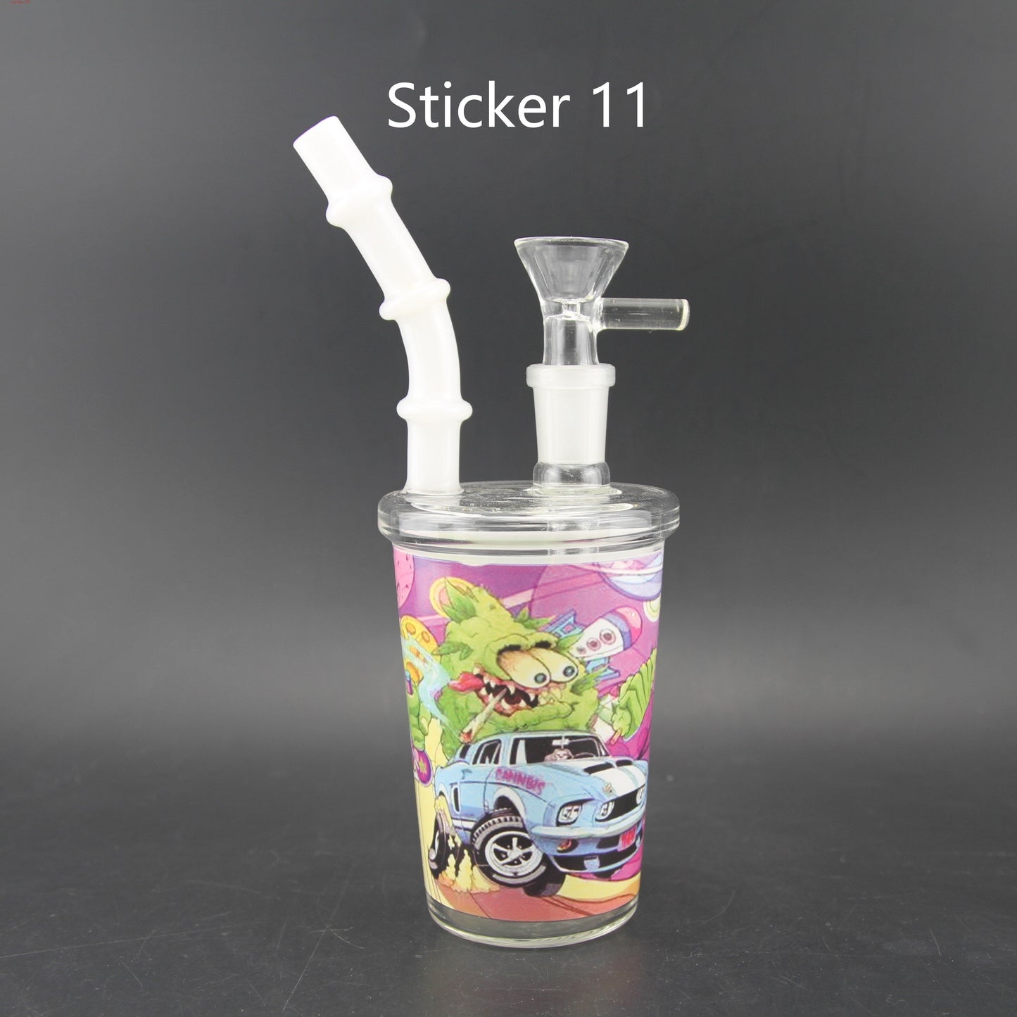 1pc 7.3" Juice Cup Glass Water Pipe