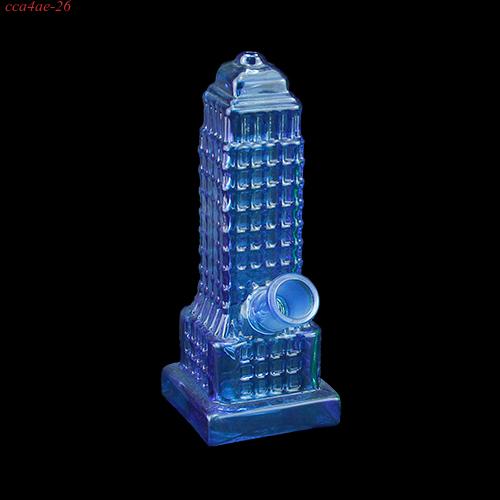 6" Colored Empire State Building Glass Bong Water Pipe