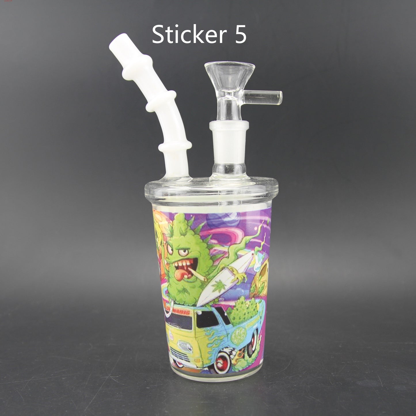 1pc 7.3" Juice Cup Glass Water Pipe