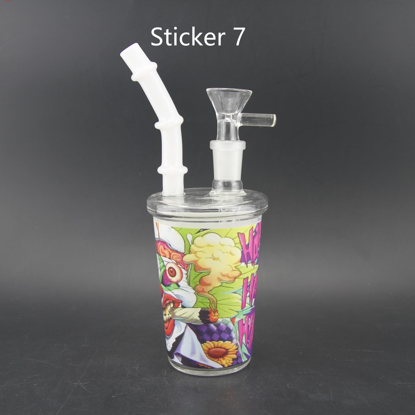 1pc 7.3" Juice Cup Glass Water Pipe