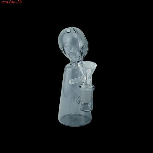 1pc 5.3"Iridescent Alien Glass Water Pipe
