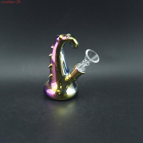 1pc 4.25" Electroplated Octopus Leg Mini Glass Bong