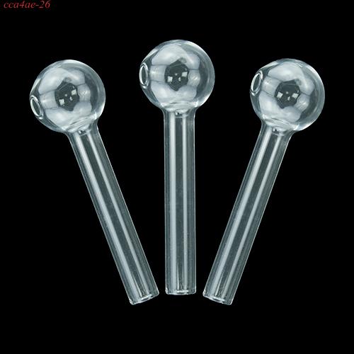 12 pieces pack Clear Glass Oil Burner Pipe 4"