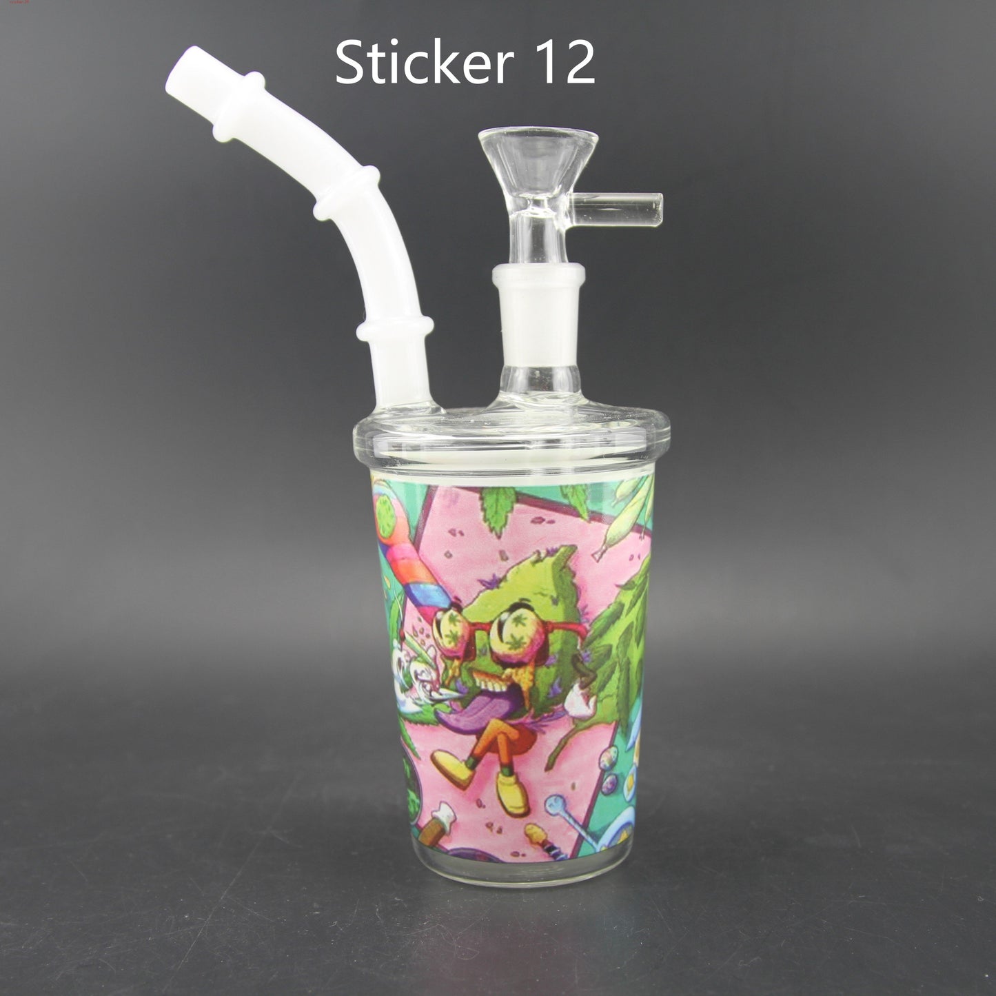 1pc 7.3" Juice Cup Glass Water Pipe