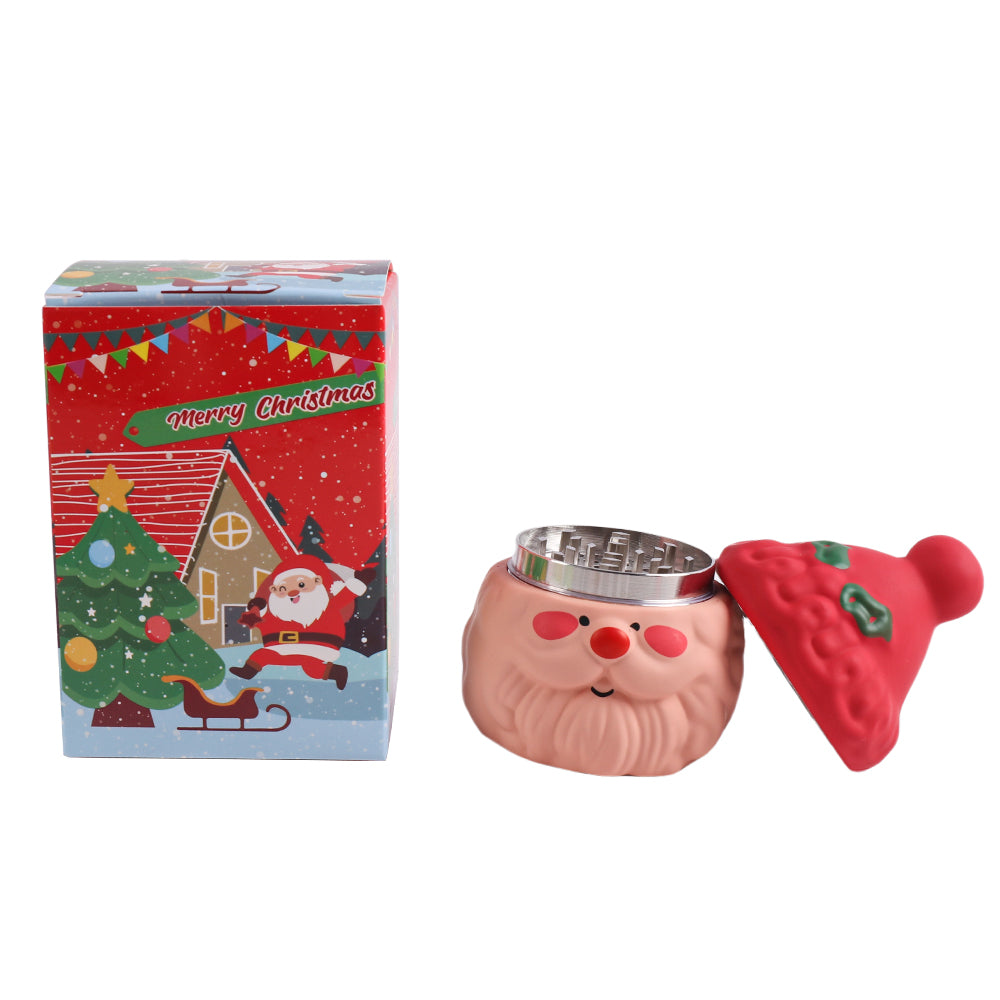 Santa Claus Tobacco Herb Grinder 4 Layers Zinc Alloy-Assorted Colors