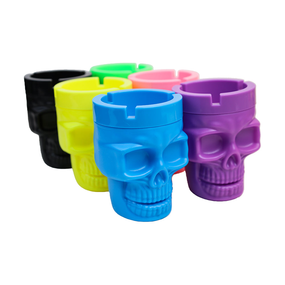 Plastic Skull Ash Tray-12 pcs in Display Box