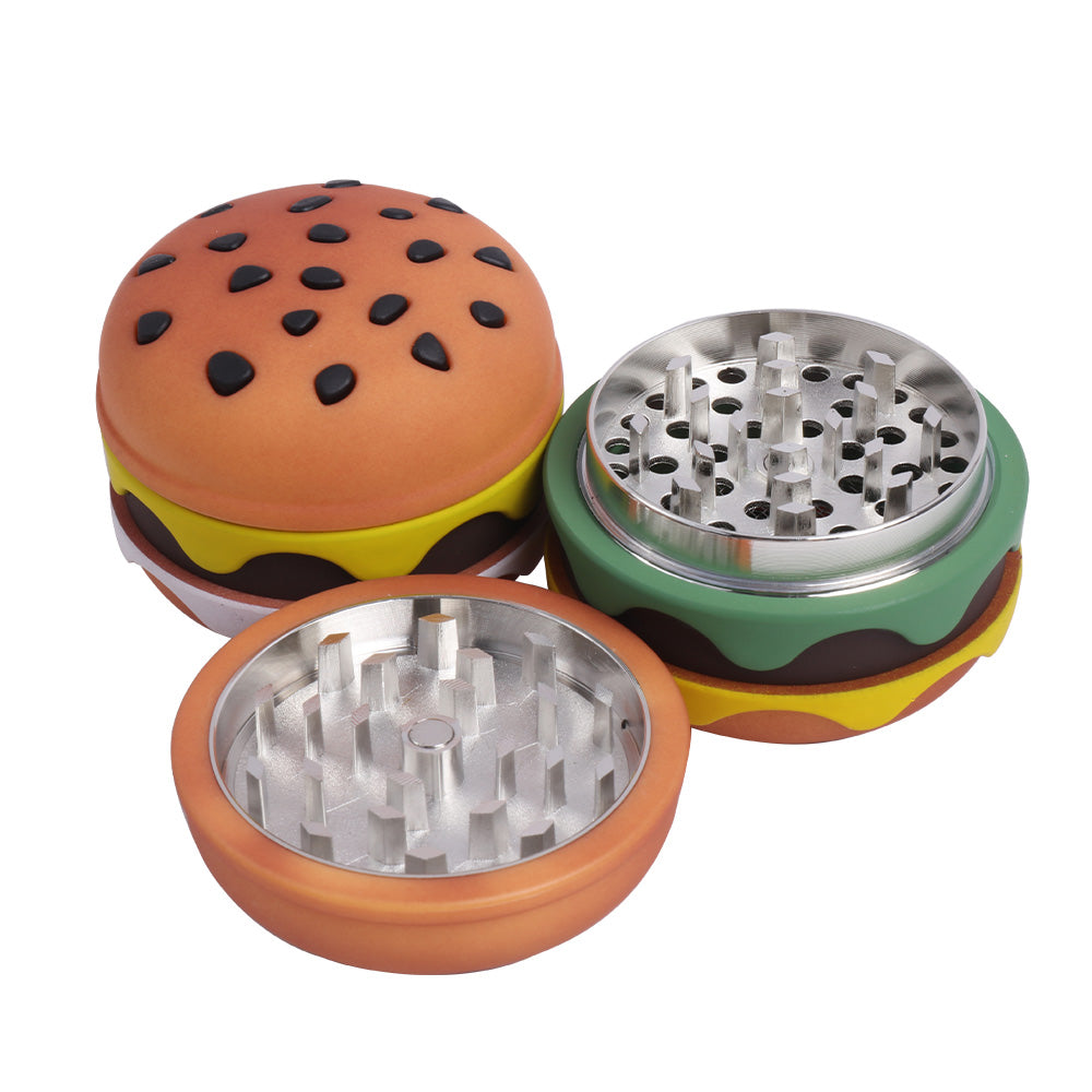 Small Hamburger Herb Grinder 4 Layers-Color Randomly