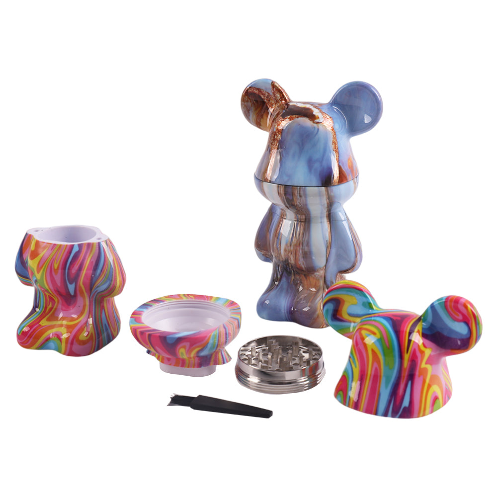 Water Transfer Printing Bear Grinder-6pcs/Display Box