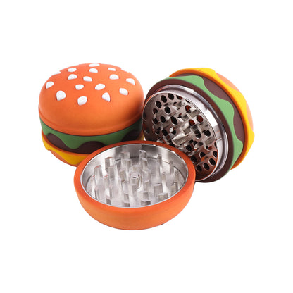 Big Hamburger Herb Grinder 4 Layers Zinc Alloy Material