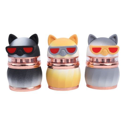 Zinc Alloy Herb Grinder Red Eye Dog Cute Bear Design