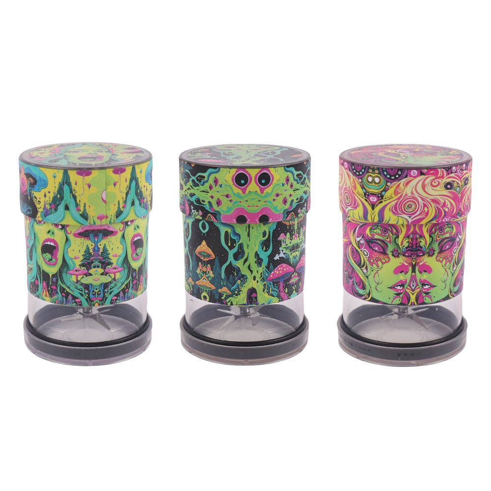 High Power Press Electric Bead Chain Herb Grinder With Luminous Light
