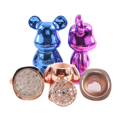 Electroplated Bear Grinder Multi Colors-6pcs/Display Box