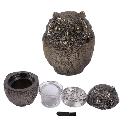 Owl Metal Herb Grinder-6pcs/Display