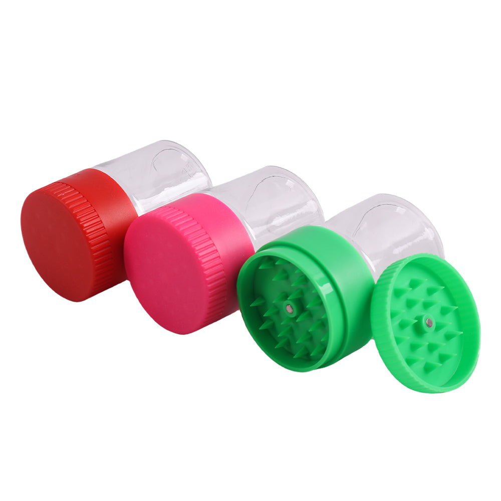 Smell Proof Outdoor Plastic Herb Grinder with Jar