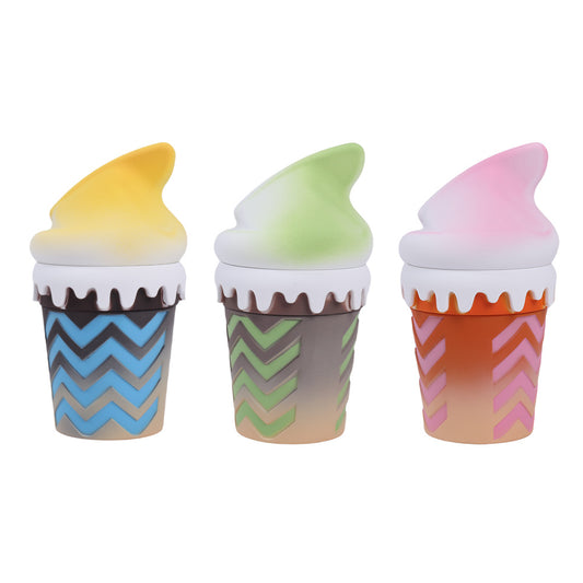 Ice Cream Shape Zinc Alloy Cigarette Grinder Smoking Crusher Herb Grinder